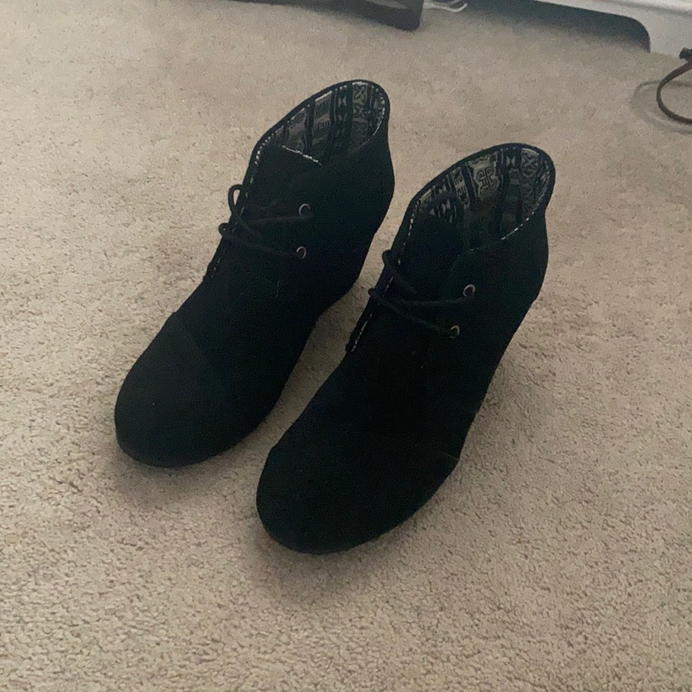 TOMS Lace-Up Wedge Ankle Boot